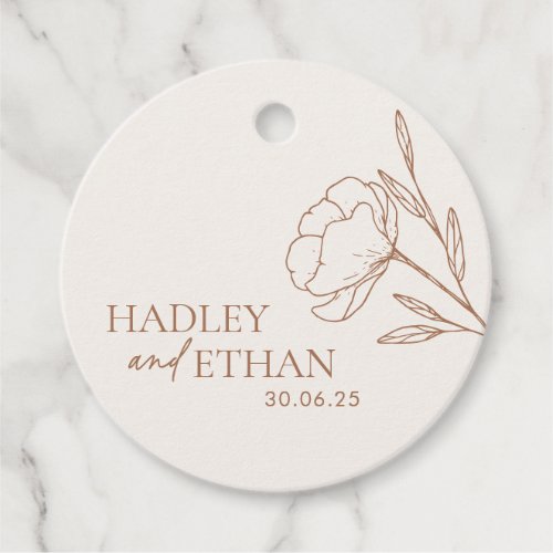 Minimalist Boho Wedding Favor Tag Thank You Tag