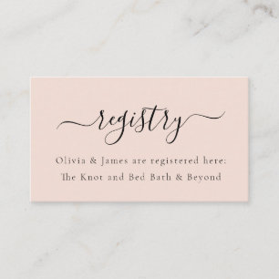 Minimalist Boho Wedding Shower Gift Registry Enclosure Card