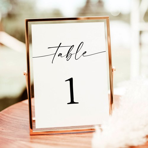 Minimalist Boho Wedding Table Numbers