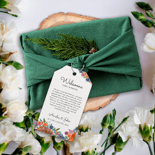 Minimalist Boho Wedding Welcome Gift Bag Basket Tags