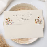 Minimalist Boho Wildflower Floral Wedding Envelope<br><div class="desc">Minimalist wedding envelopes featuring boho wildflower floral design</div>