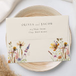 Minimalist Boho Wildflower Floral Wedding Envelope<br><div class="desc">Minimalist wedding envelopes featuring boho wildflower floral design. Personalized with names and return address.</div>