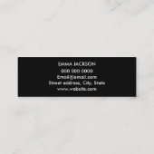 Minimalist bold black and white business card (Back)