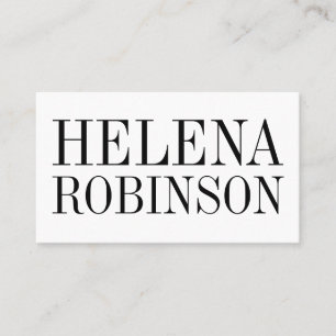 Minimalist bold black and white business card