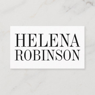 Minimalist bold black and white business card