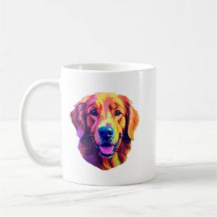 Minimalist Bold Color Joyful Dog Vibrant Pop Art Coffee Mug