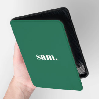 Minimalist bold custom text green kindle cover