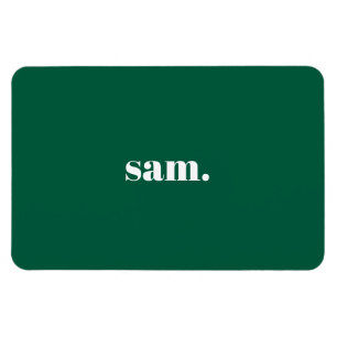 Minimalist bold custom text green magnet