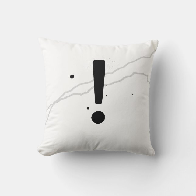 minimalist  bold design pillow exclamation point (Front)