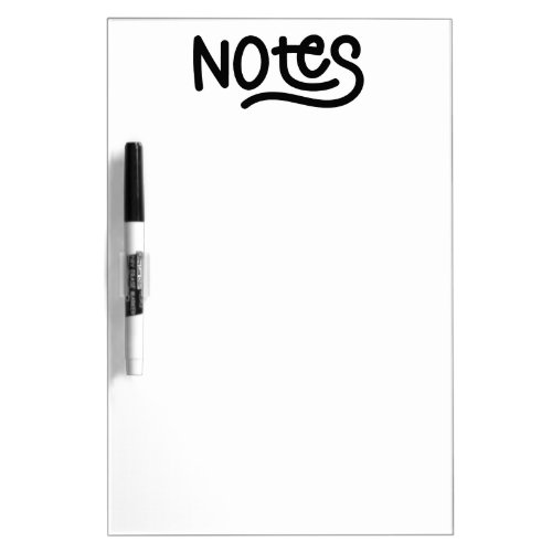 Minimalist Bold Handwriting Notes Typography Dry Erase Board