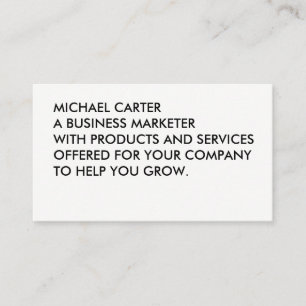 Minimalist Bold Large Text Business Card