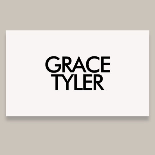 Minimalist Bold Modern QR Code White Business Card