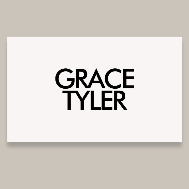 Minimalist Bold Modern QR Code White Business Card (Creator Uploaded)