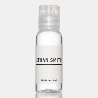 Minimalist Bold Name Hand Sanitizer & Travel Label