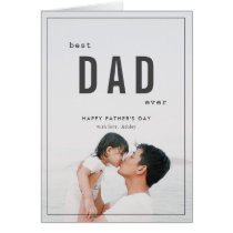 Minimalist Bold Photo Father's Day Card