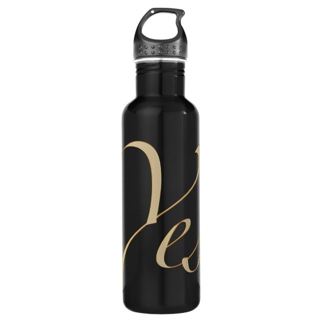 Minimalist Bold Positive Affirmation Water Bottle (Front)