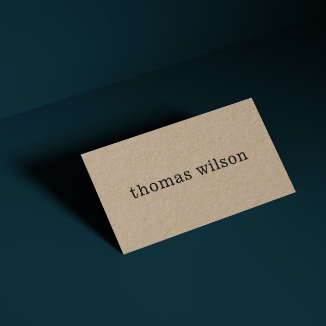 Minimalist Bold Premium Kraft Black Consultant Business Card (Creator Uploaded)