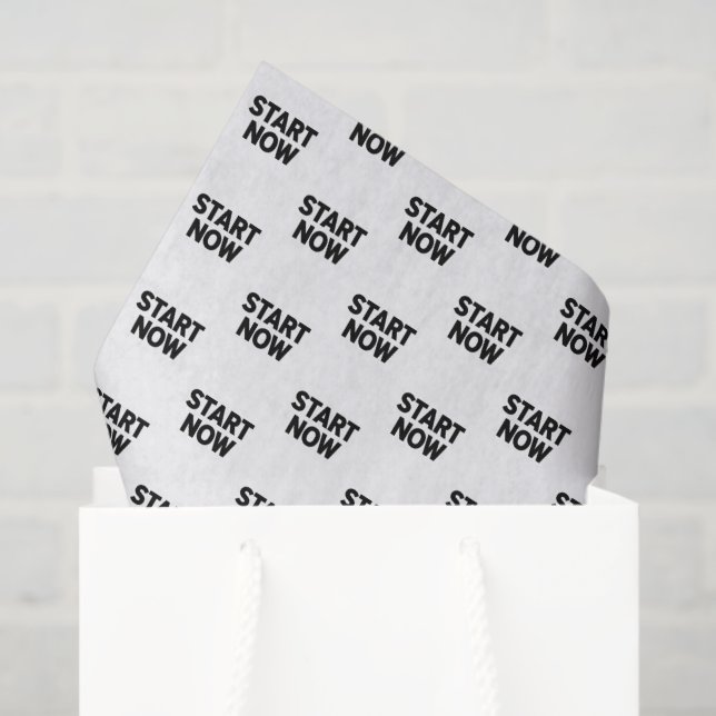 Minimalist bold start now text tissue paper (Gift Bag)