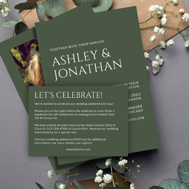 Minimalist Bold Text Highlights Wedding Enclosure Card (Creator Uploaded)