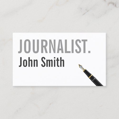 Minimalist Bold Typography Journalist Business Card