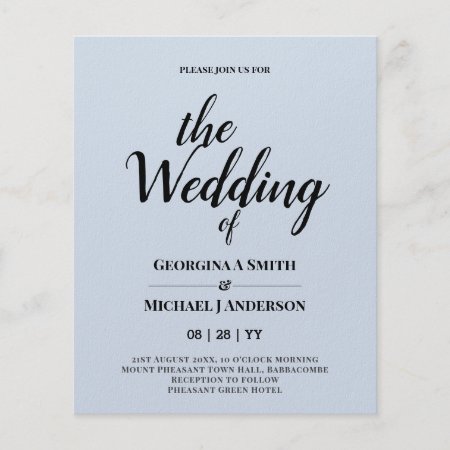 Minimalist BOLD TYPOGRAPHY Wedding Invitations Flyer