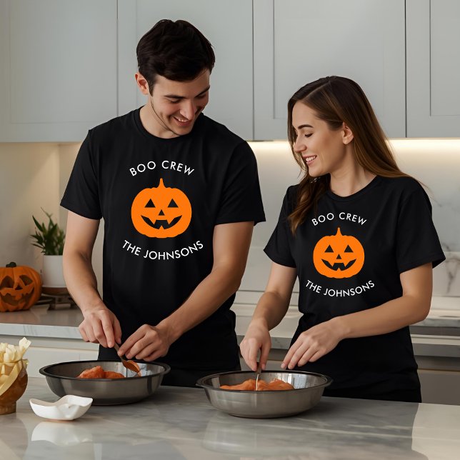 Minimalist Boo Crew  – Halloween Personalized T-Shirt (Creator Uploaded)