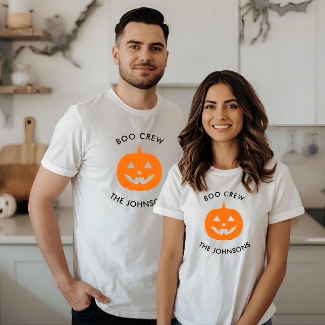Minimalist Boo Crew Pumpkin – Personalized T-Shirt (Creator Uploaded)