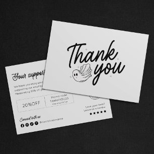 Minimalist Boo-tiful Halloween Spooky Thank You Card