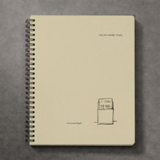 Minimalist Book Lover Notebook/The Library Card 