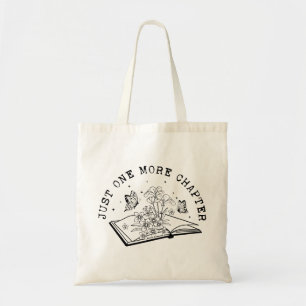 Minimalist Book Lovers Text, Books Stack & flowers Tote Bag