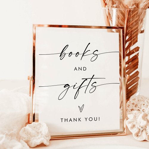 Minimalist Books and Gifts Sign  Neutral Baby