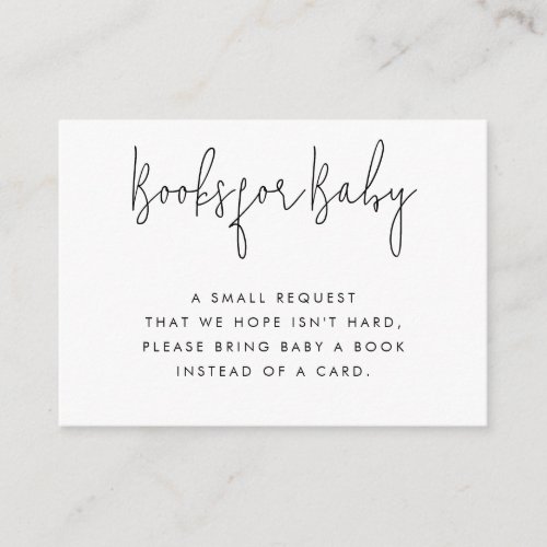 Minimalist Books for Baby_Book Request Insert Card