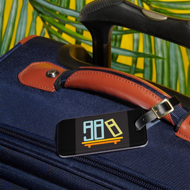 Minimalist Bookshelf Graphic Icon Luggage Tag (Creator Uploaded)