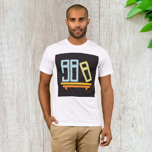 Minimalist Bookshelf Graphic Icon T-Shirt
