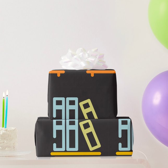 Minimalist Bookshelf Graphic Icon Wrapping Paper (Creator Uploaded)