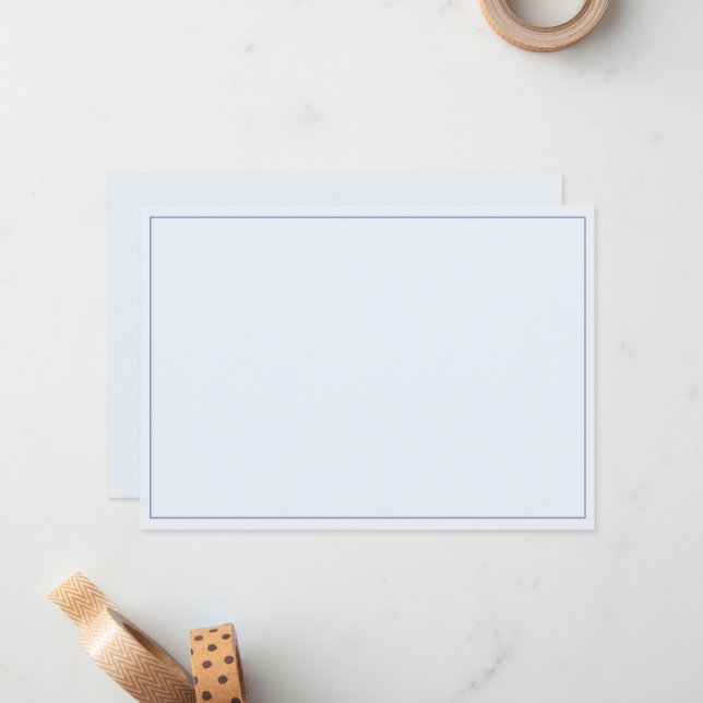 Minimalist Border Flat Note Card (Front/Back In Situ)