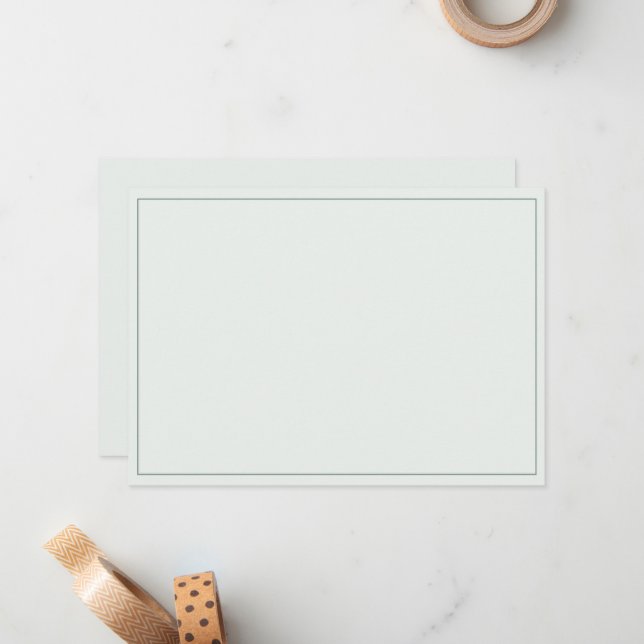 Minimalist Border Flat Note Card (Front/Back In Situ)