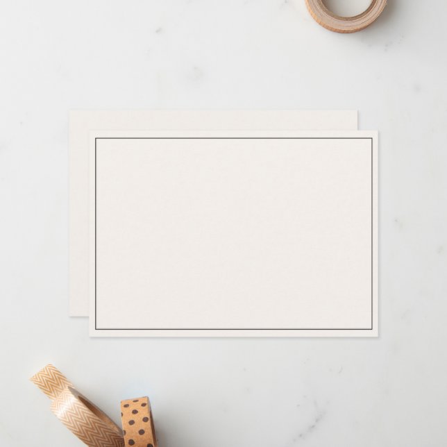 Minimalist Border Flat Note Card (Front/Back In Situ)