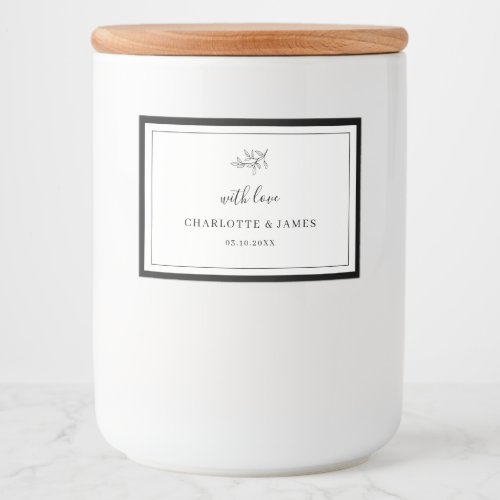 Minimalist Border Foliage Leaf Candle Label