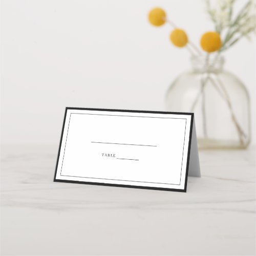 Minimalist Border Foliage Wedding RSVP Card