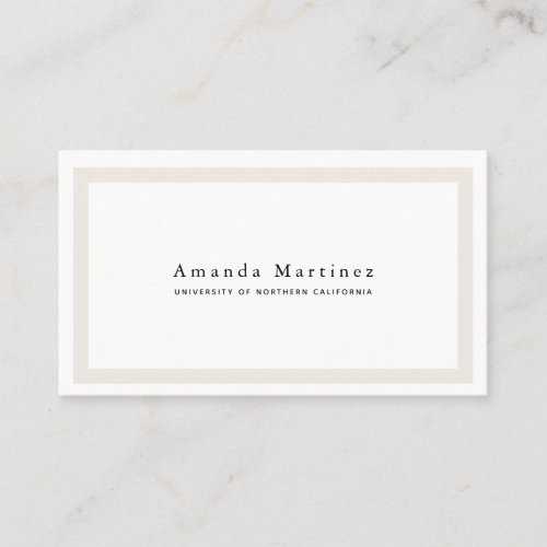Minimalist Border Graduate Student Calling Card