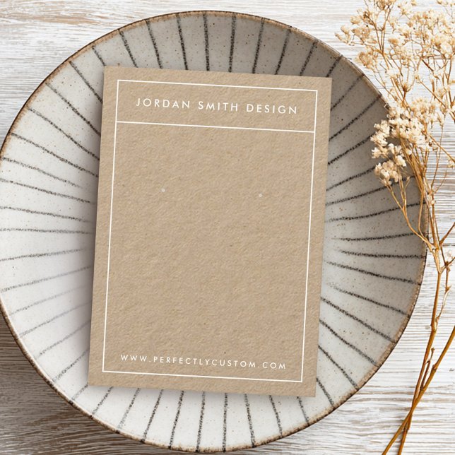 Minimalist border simple Kraft paper earring cards (Minimalist border simple Kraft paper earring cards)