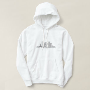 Minimalist Boston City Skyline Illustration Hoodie