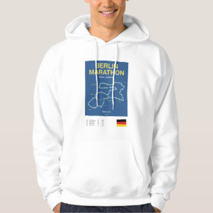 Minimalist Boston Marathon Line Print Hoodie