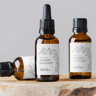 Minimalist Botanical 1 OZ Dropper Bottle Label