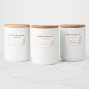 Minimalist Botanical 3x2 Small Business Packaging Food Label