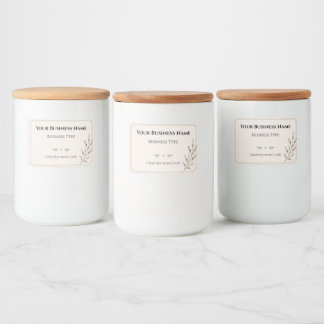 Minimalist Botanical 3x2 Small Business Packaging Food Label