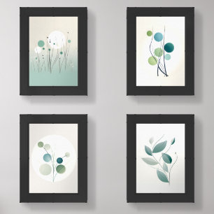 Minimalist Botanical Abstract Wall Art Set