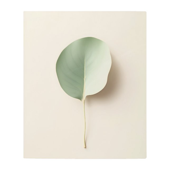 Minimalist Botanical Art. Farmhouse Bedroom Metal Print (Front)