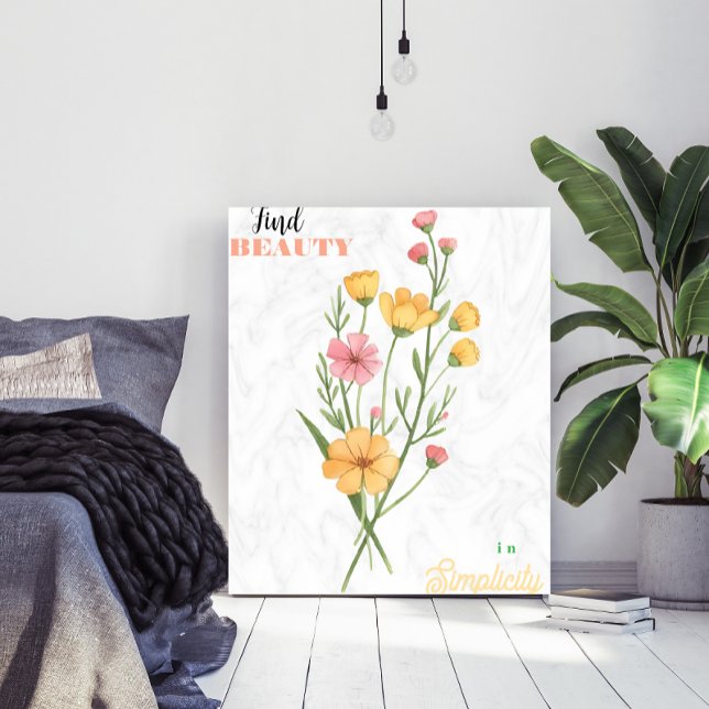 Minimalist Botanical Art Print with Custom Text (Creator Uploaded)